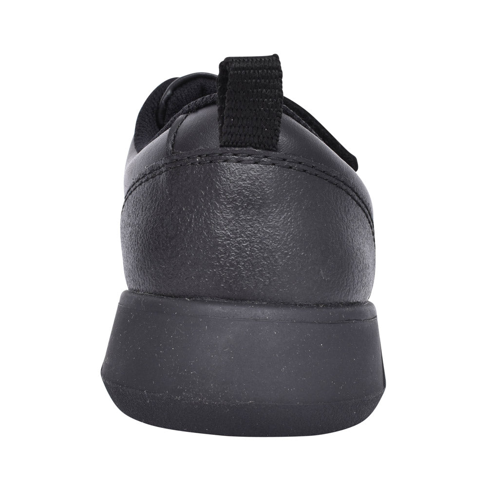 Boys Scape Flare Black Leather Velcro Shoe In Kids F Fit