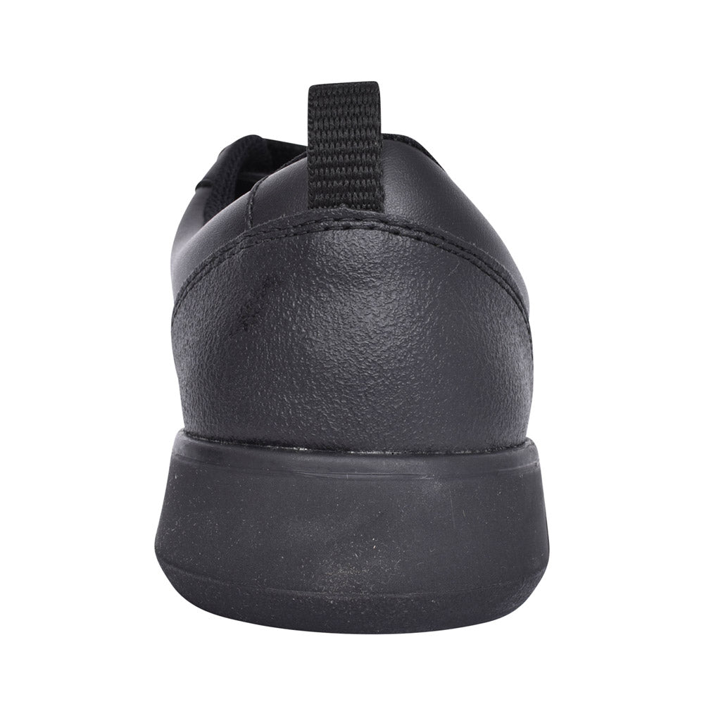 Boys Scape Flare Black Leather Velcro Shoe In Kids F Fit