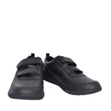 Boys Scape Flare Black Leather Velcro Shoe In Kids F Fit