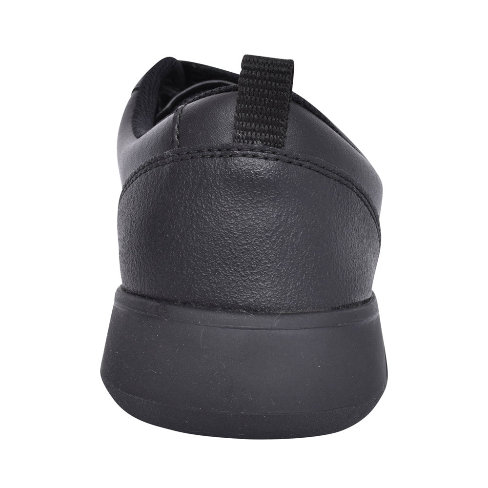 Boys Scape Flare Black Leather Velcro Shoe In Kids H Fit