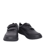 Boys Scape Flare Black Leather Velcro Shoe In Kids H Fit