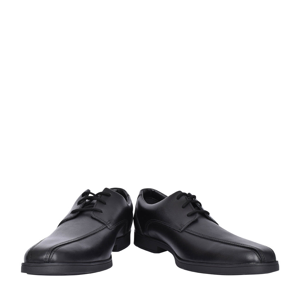 Boys Scala Step Black Leather Shoe In Kids F Fit