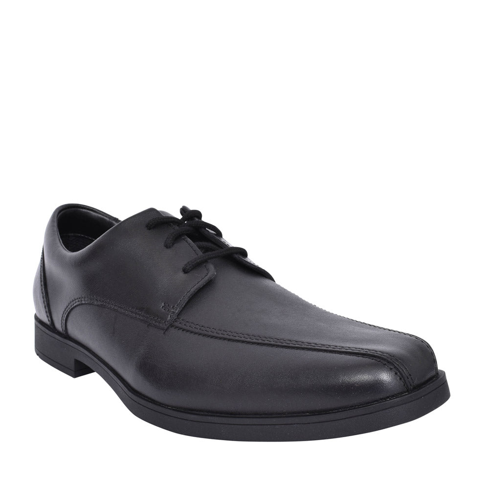 Boys Scala Step Black Leather Laced Shoe In Kids G Fit