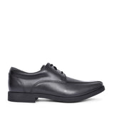 Boys Scala Step Black Leather Laced Shoe In Kids G Fit