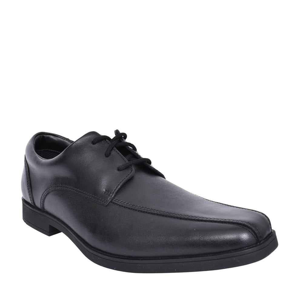 Boys Scala Step Black Leather Laced Shoe In Kids G Fit