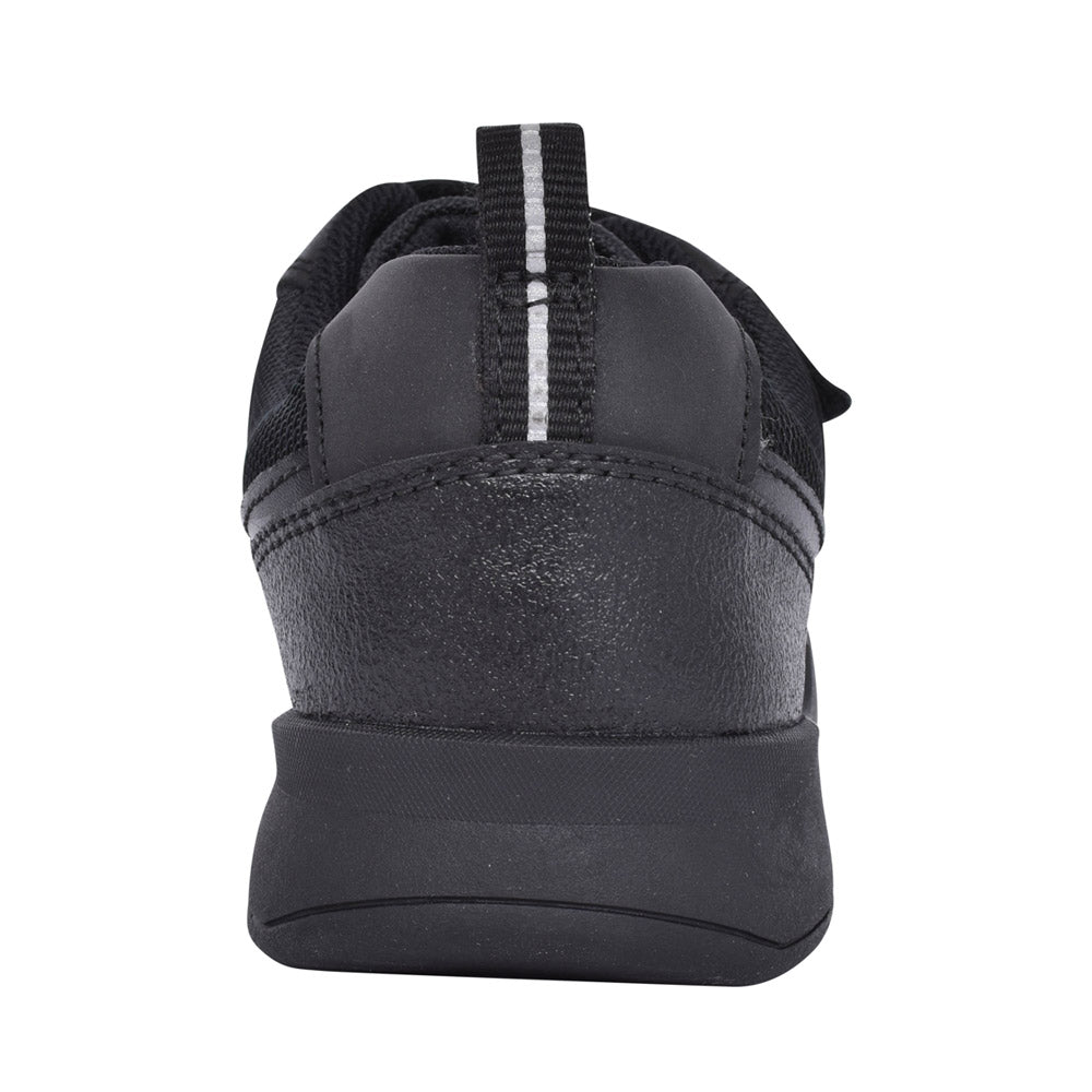 Boys Scooter Speed Black Leather Velcro Shoe In Kids G Fit