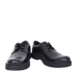 Boys Loxhamderby Black Leather Laced Shoe In Kids F Fit