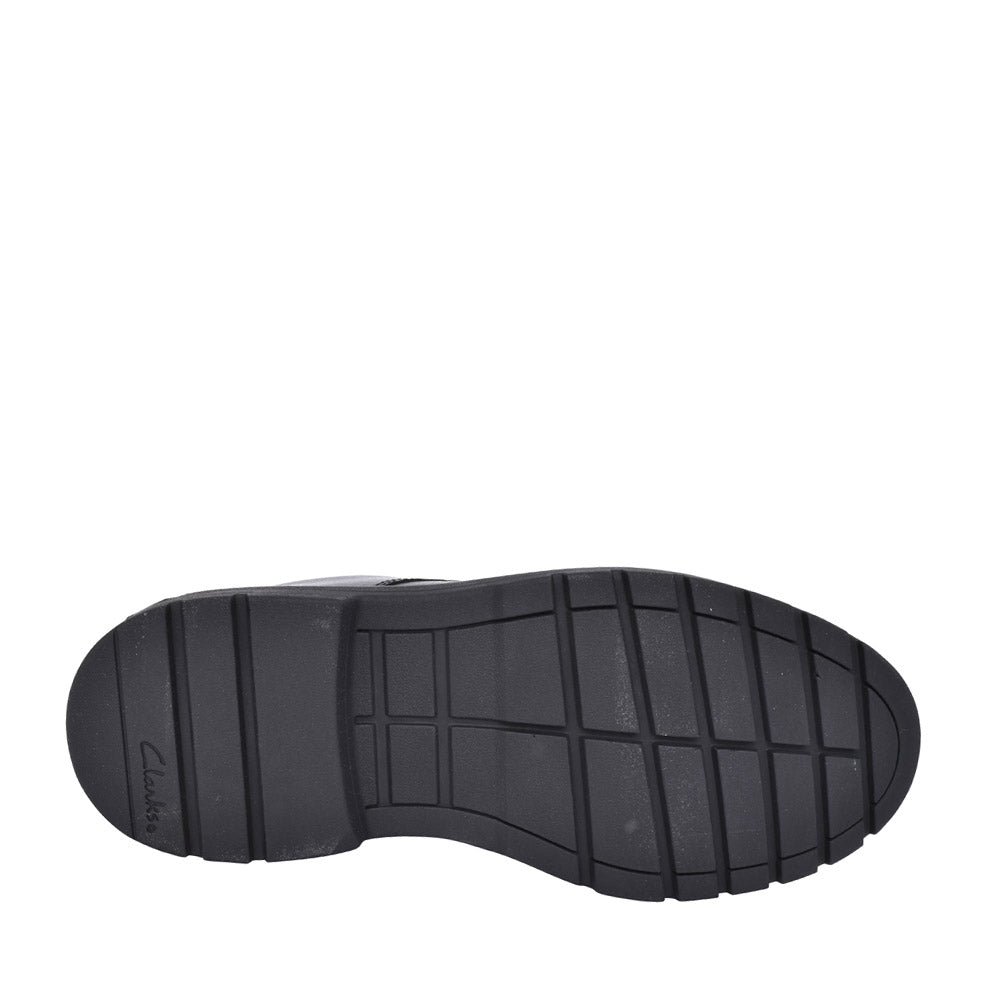 Boys Loxhamderby Black Leather Laced Shoe In Kids F Fit