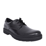 Boys Loxhamderby Black Leather Laced Shoe In Kids G Fit