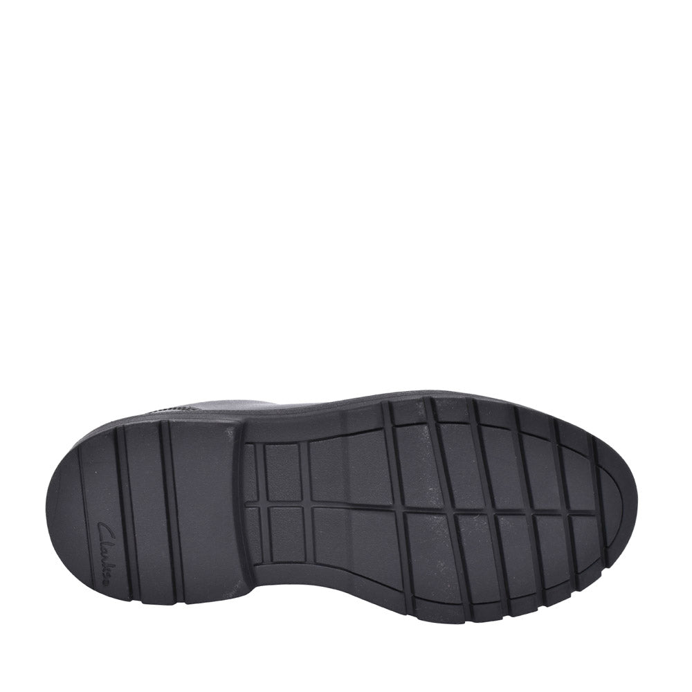 Boys Loxham Pace Black Leather Laced Shoe In Kids F Fit