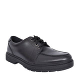 Boys Loxham Pace Black Leather Laced Shoe In Kids G Fit