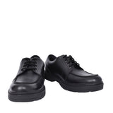 Boys Loxham Pace Black Leather Laced Shoe In Kids F Fit