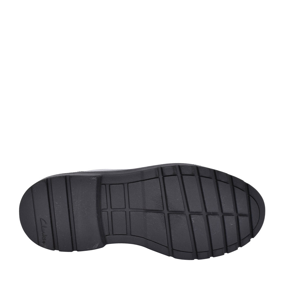 Boys Loxham Pace Black Leather Laced Shoe In Kids G Fit