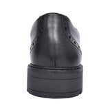 Girls Loxham Brogue Black Leather Laced Brogue Shoe In Kids G Fit