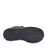 Boys Luke Black Leather Velcro Shoe In Kids F Fit