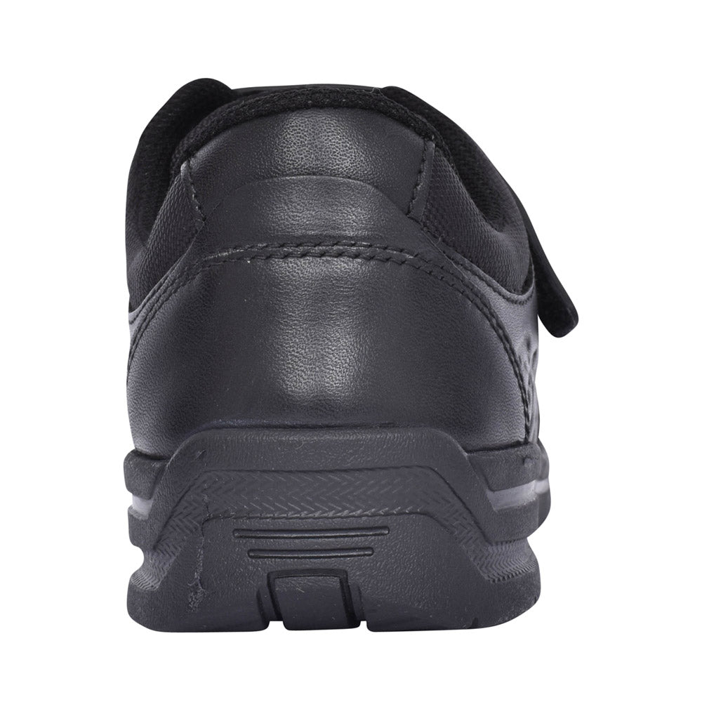 Boys Rocket Black Leather Shoe In Kids G Fit