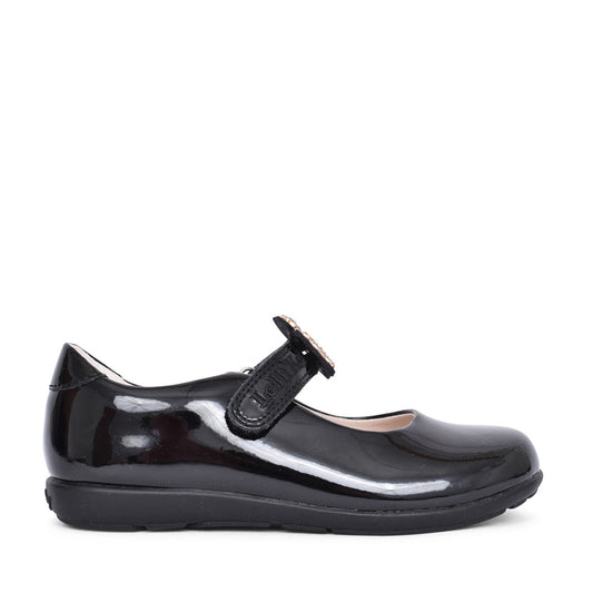 Girls Lk8247 Poppy G Fit Velcro Mary Jane In Blk Patent