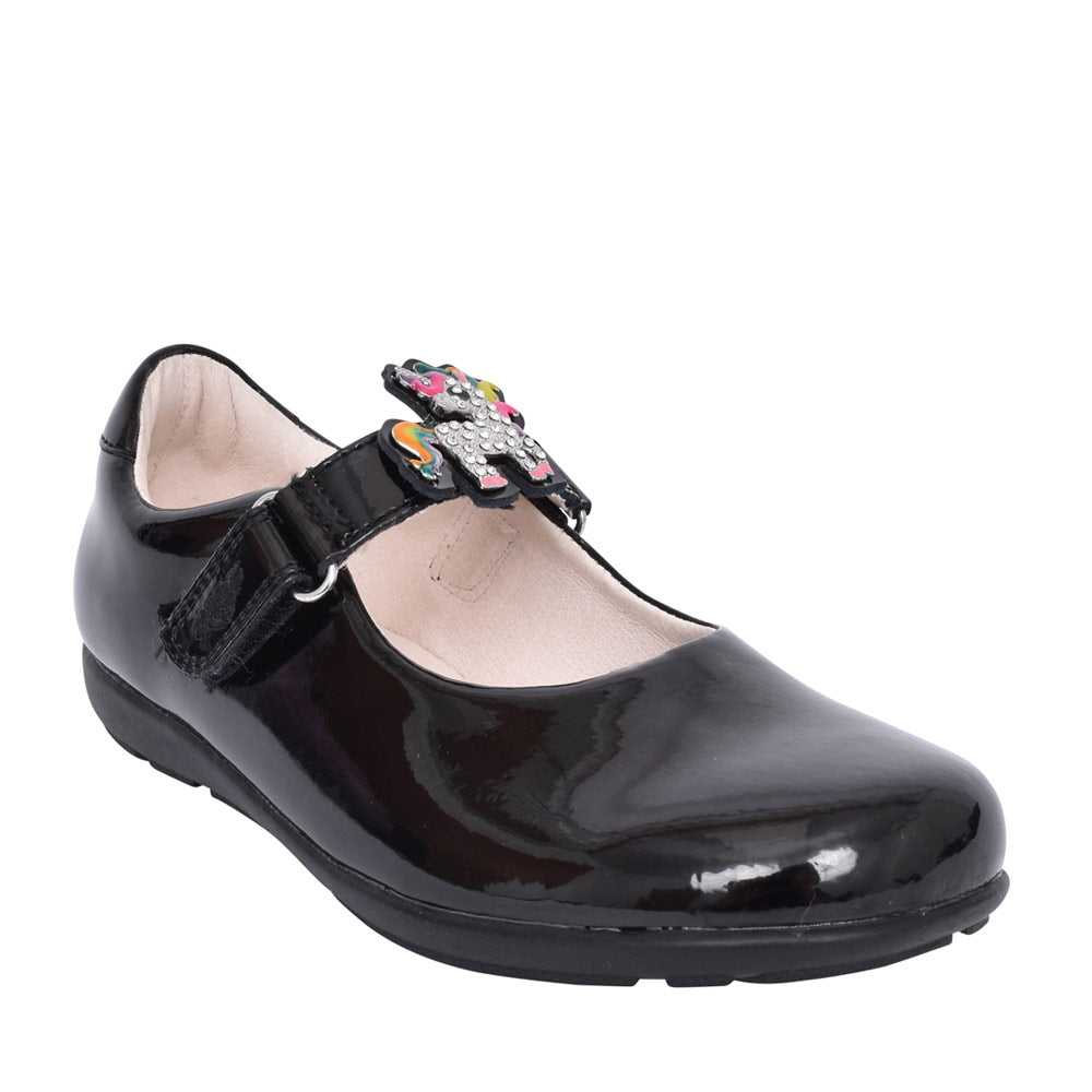 Girls Lk8341 Bonnie G Fit Velcro Mary Jane In Blk Patent