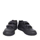 Boys J02bca Posseido Double Velcro Shoe In Blk Leather