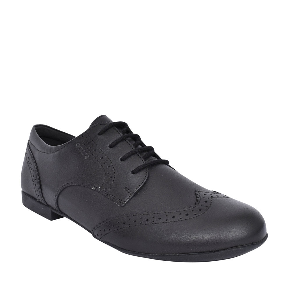 Girls J0455b Plie Laced Brogue Shoe In Blk Leather