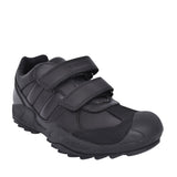 Boys J841vb New Savage Double Velcro Shoe In Blk Leather