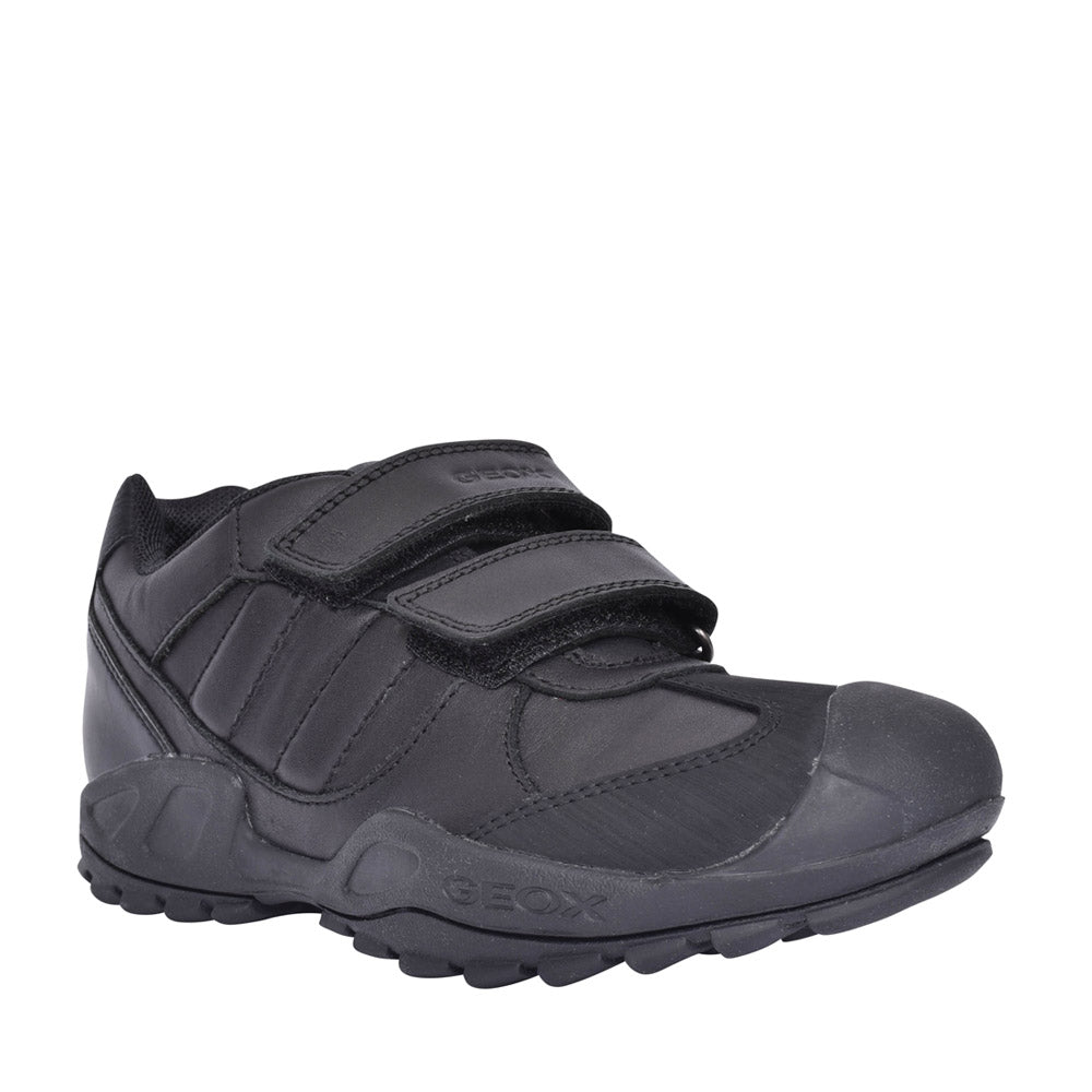 Boys J841vb New Savage Velcro Shoe In Blk Leather