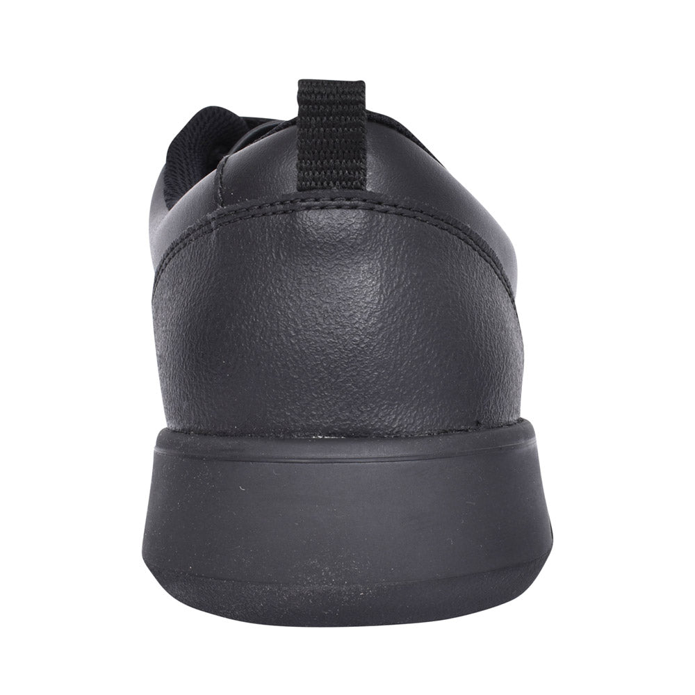 Boys Scape Flare Black Leather Velcro Shoe In Kids F Fit