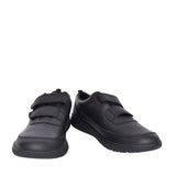 Boys Scape Flare Black Leather Velcro Shoe In Kids G Fit