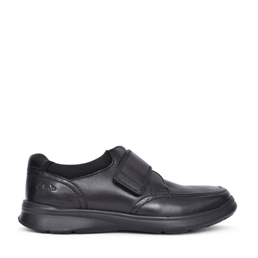 Men's Cotrell Strap Leather G-fit Shoe In Blk Leather