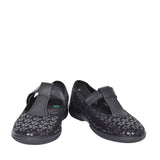 Ladies Aurora 2v Extra Wide Velcro T-bar Shoe In Black