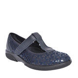 Ladies Aurora 2v Extra Wide Velcro T-bar Shoe In Navy