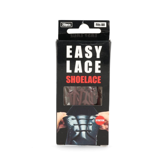 Eas105 Boxed Round Silicone Laces In Brown