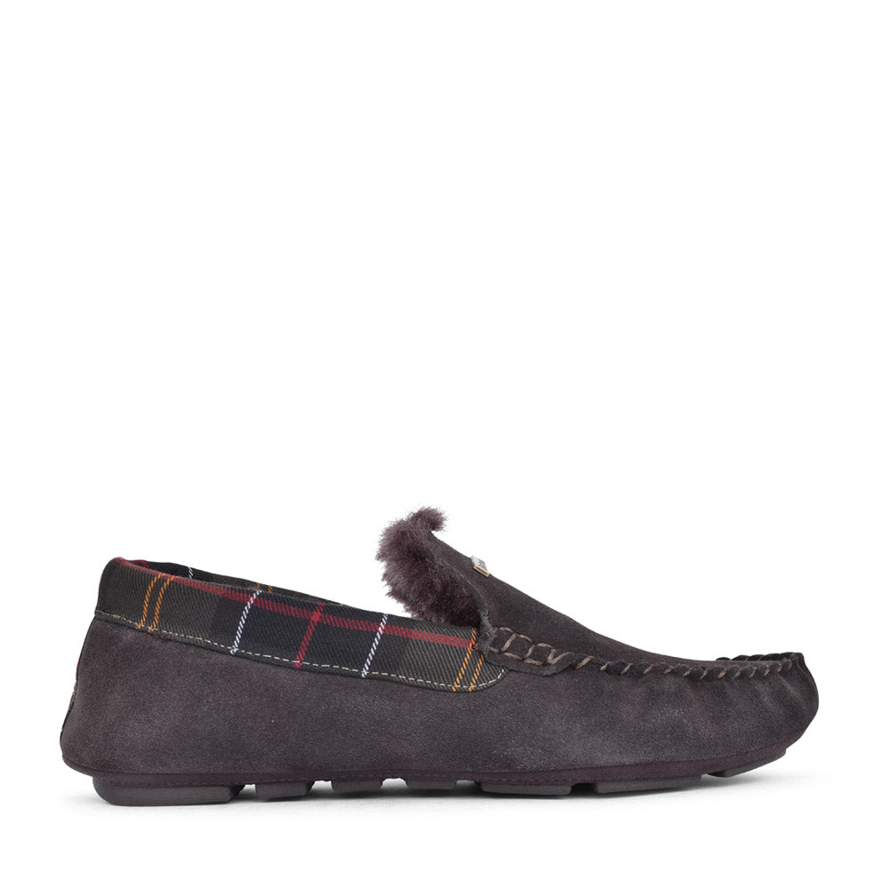 Men's Monty Suede Moccasin Slipper In Brown