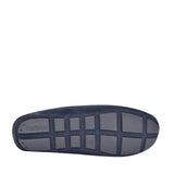 Mens Monty Suede Moccasin Slipper In Navy