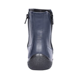 Ladies Whisper Wide Fit Leather Ankle Boot In Navy