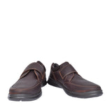 Men's Cotrell Strap H-fit Leather Velcro Shoe In Brown