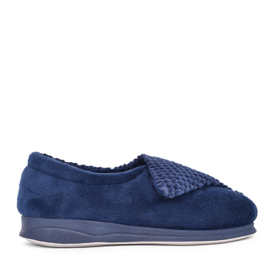 Ladies Hug 424n Wide Fit Slipper In Navy