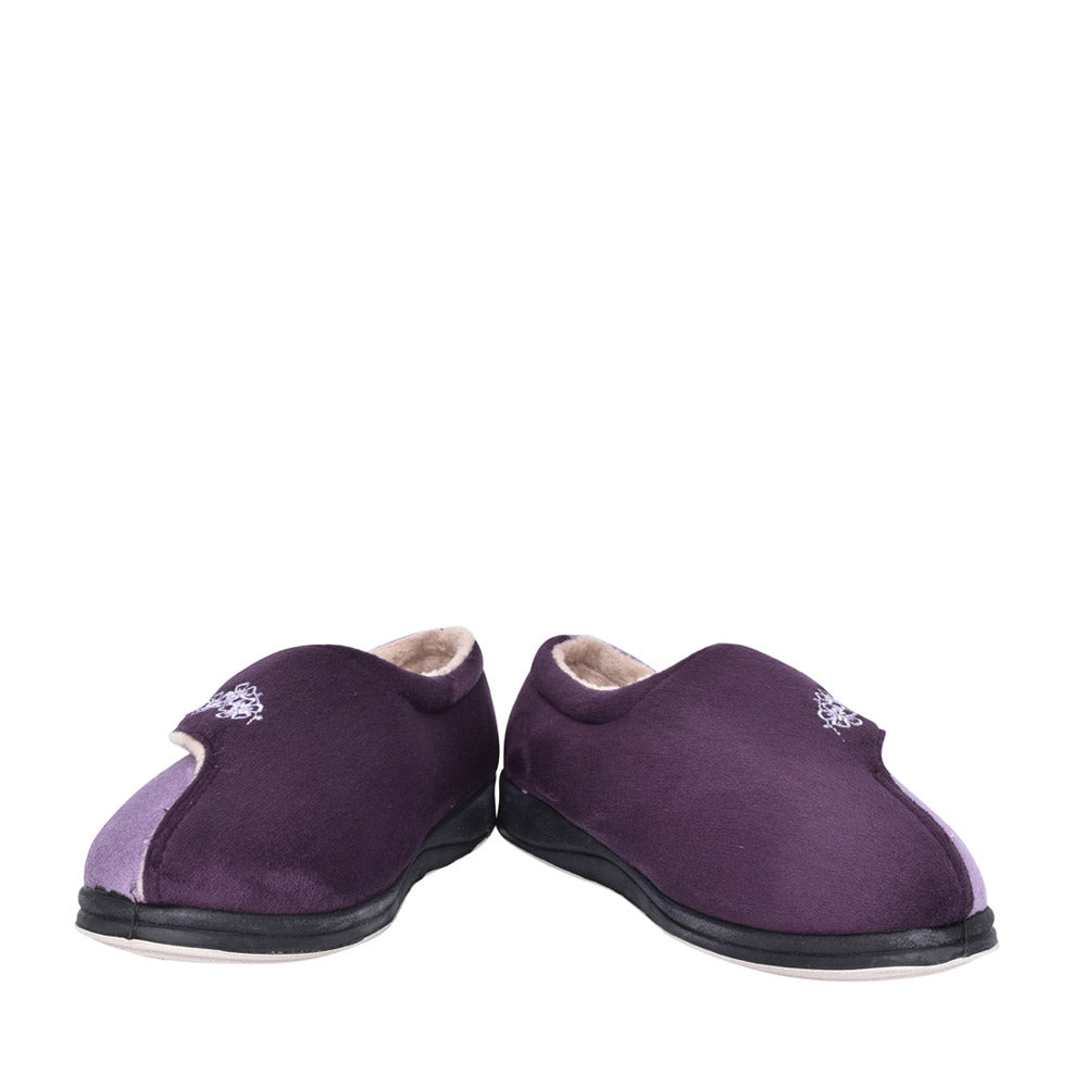 Ladies 424n Hug Wide Fit Slipper In Purple