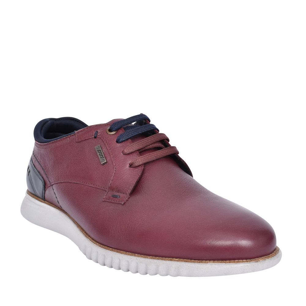 Mens Corvette Laced Shoe In Burgandy