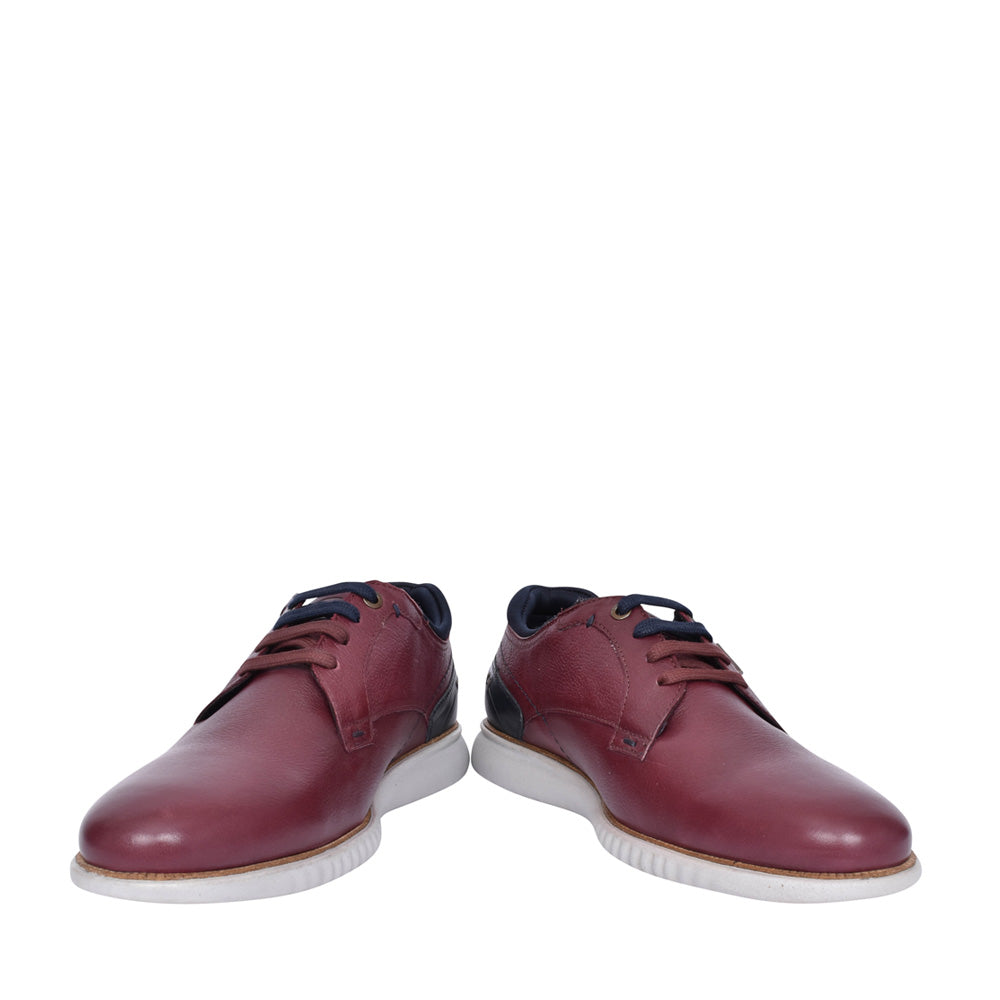 Mens Corvette Laced Shoe In Burgandy