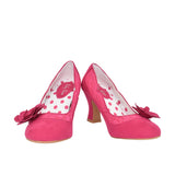 Ladies Chrissie Court Shoe In Pink