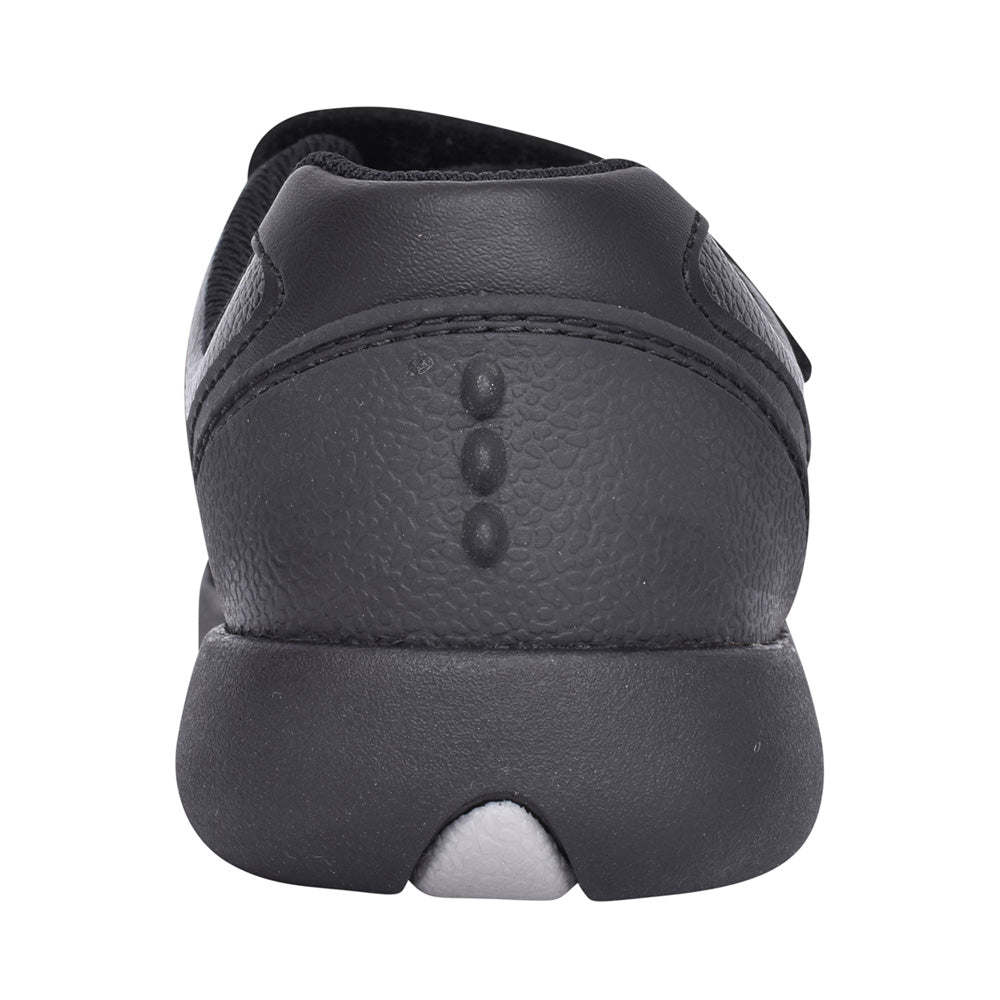 Boys Rex Stride Black Leather Shoe In Kids G Fit