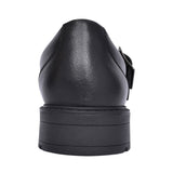 Girls Loxham Walk Black Leather Shoe In Kids F Fit