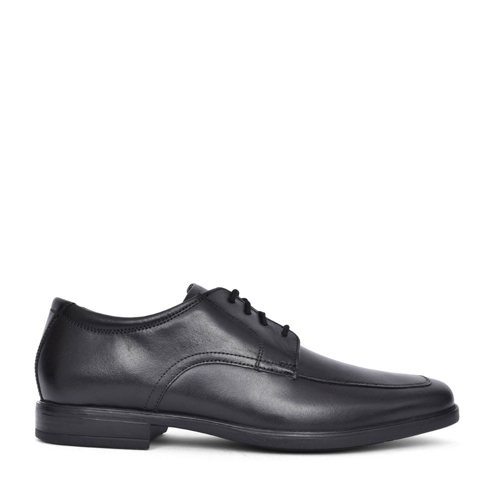 Men's Howard Apron Leather G-fit Laced Shoe In Blk Leather