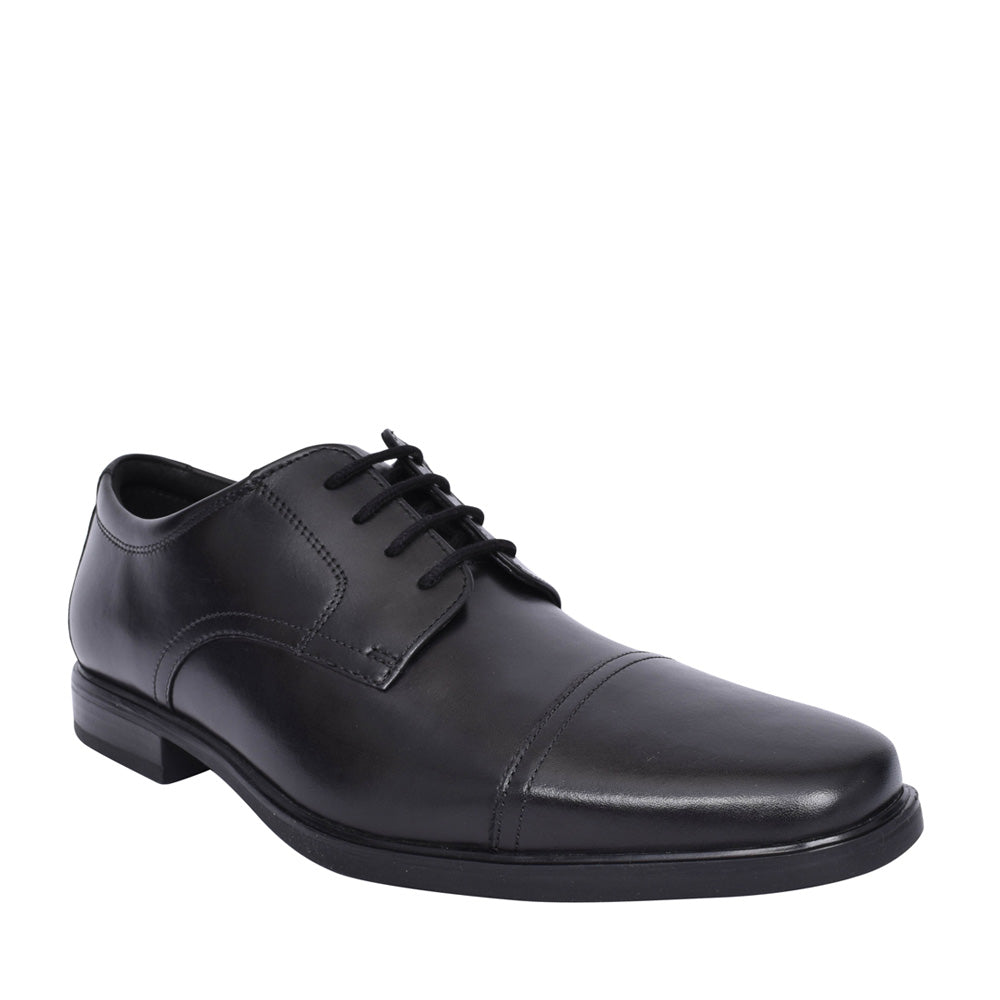 Men's Howard Cap Leather G-fit Laced Shoe In Blk Leather