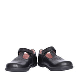 Girls Naimara J16fhb Velcro T-bar Shoe In Blk Leather