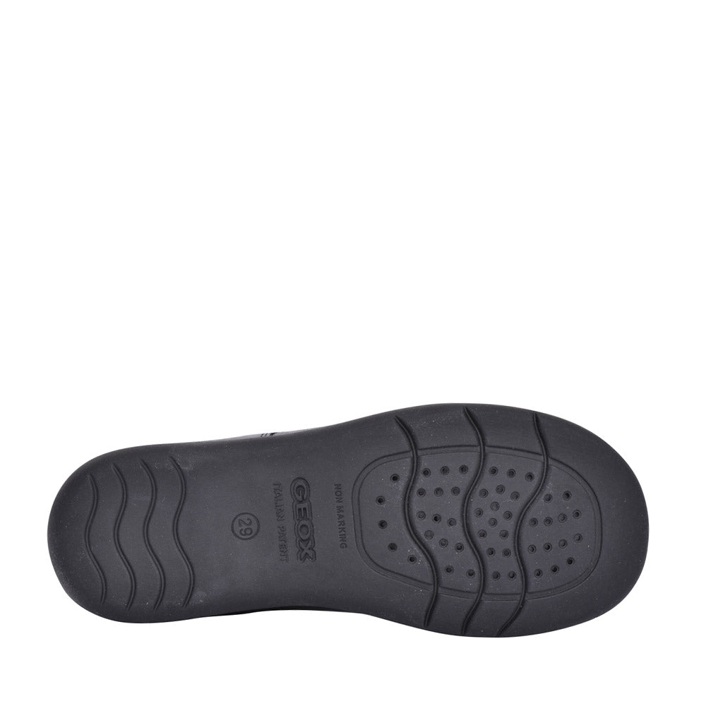 Girls Naimara J16fhb Velcro T-bar Shoe In Blk Leather