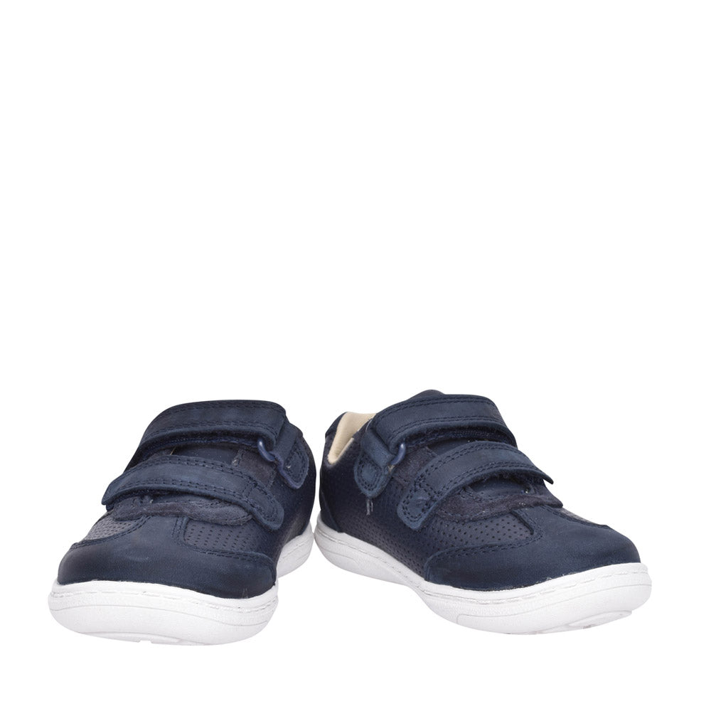 Boys Toddler Flash Beau Navy Leather Shoe In Kids F Fit