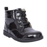 Girls Toddler Dabi Lace Black Patent Boot In Kids G Fit