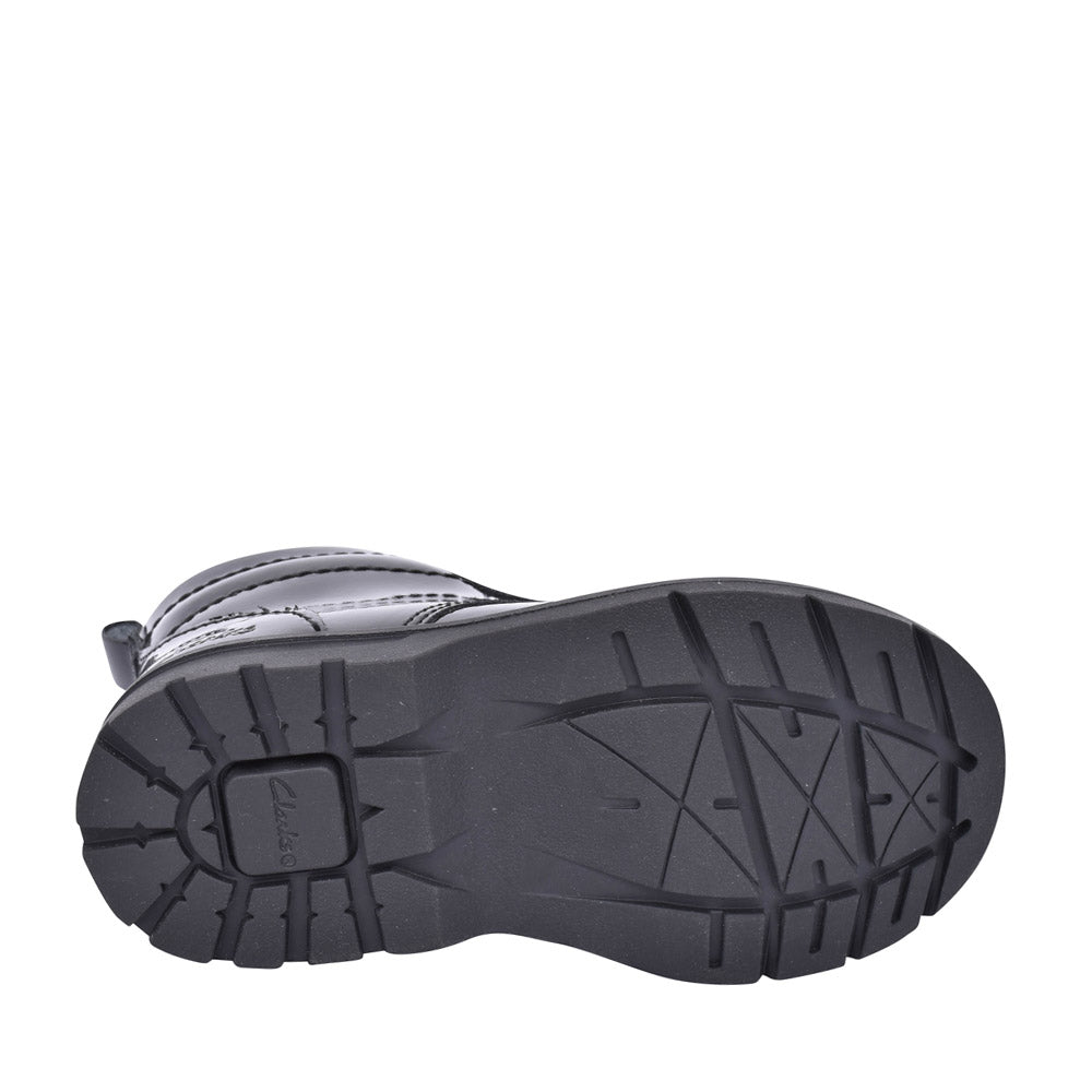 Girls Toddler Dabi Lace Black Patent Boot In Kids G Fit